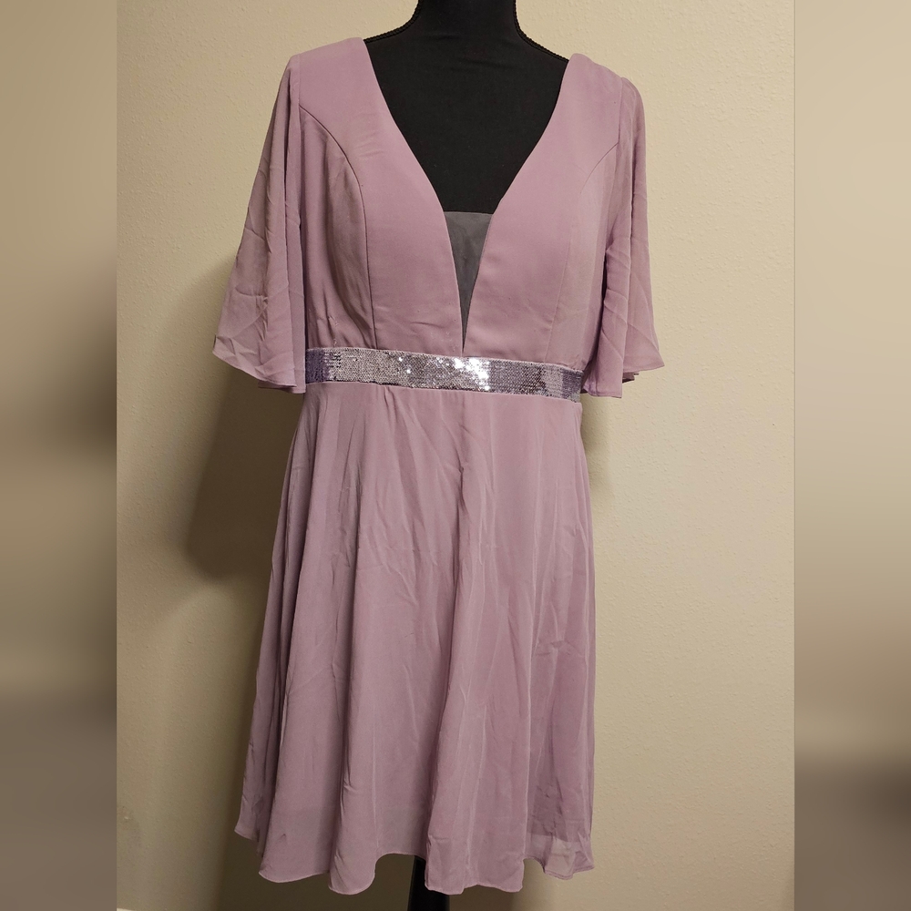Shein Curve 0X purple dress